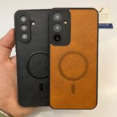 قاب چرمی طرح مگسیف سامسونگ مشکی